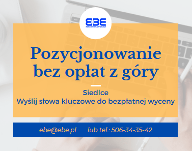 Pozycjonowanie Stron Siedlce Bez Op At Z G Ry Szybka Wycena